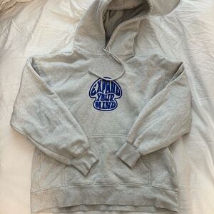 TNA cozy boyfriend hoodie in heather cloud white